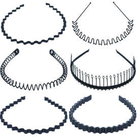 男女士铁发箍头箍跨境热销隐形运动简约韩版背头发窟波浪发卡头饰