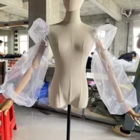 Свадебное платье с рукавами на плечах для прикрытия рук, свадебные аксессуары, трансграничная дропшиппинг, однослойные сетчатые белые эластичные рукава с краями