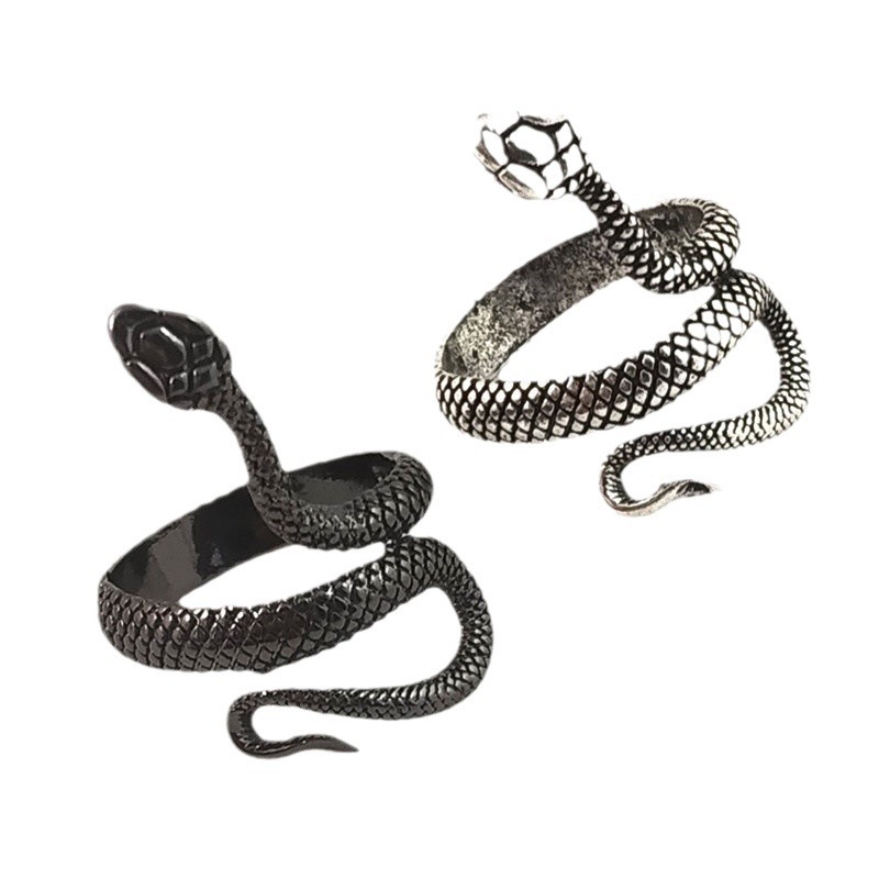 Yufang Longrui European And American Cross-border New Fashion Personalized Exaggerated Snake-shaped Ring Retro Punk_voghion.com