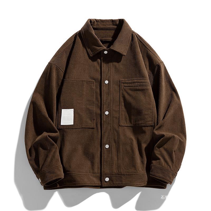 Men's Clothing corduroy jackets retro fashion brand workwear jackets for spring and autumn_voghion.com