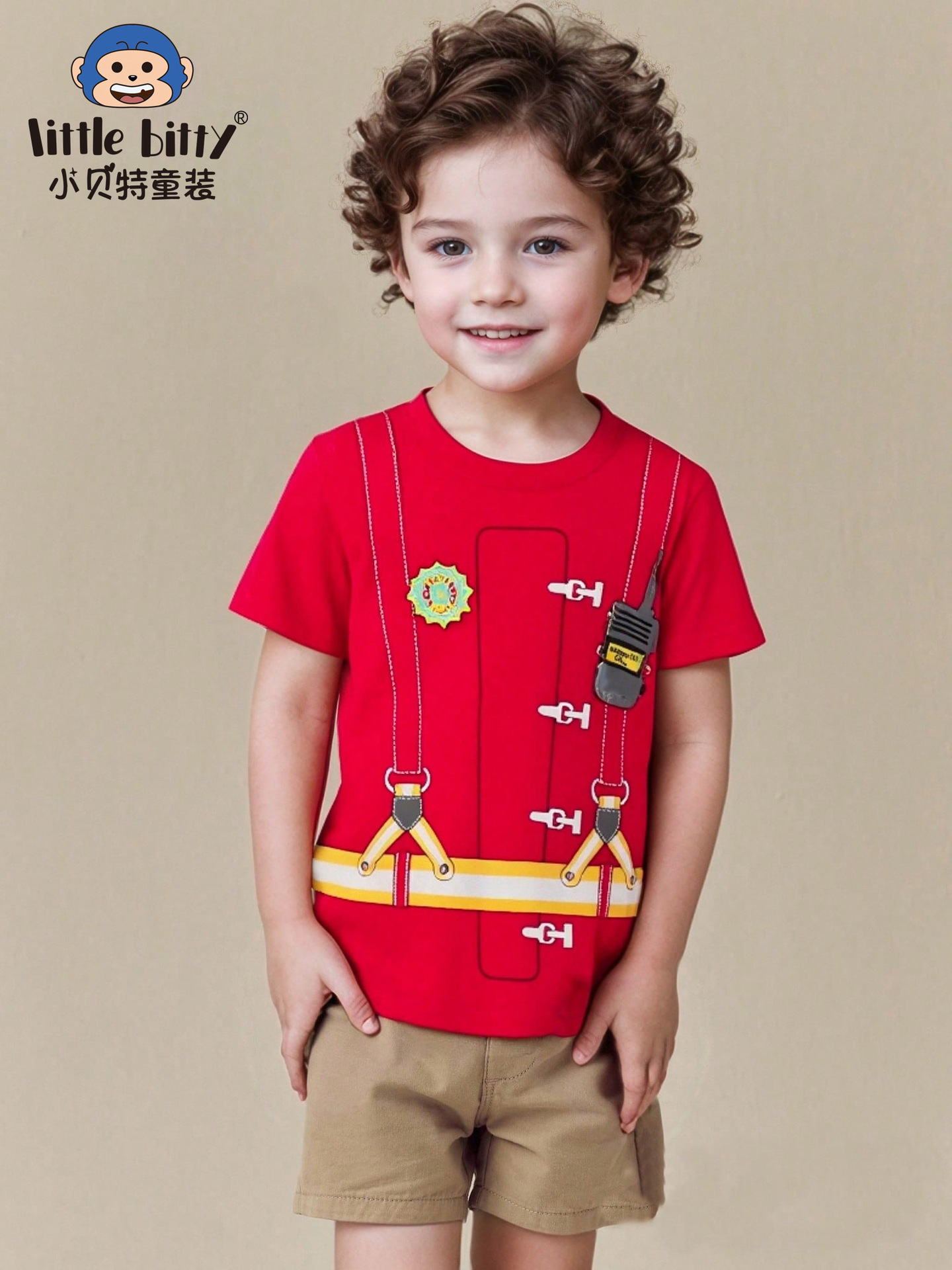 2025 Kidsren's Short-Sleeved T-Shirt Cotton Breathable Cartoon Printed Tops Kidsren's Clothing European and American Style Cross-Border Supply Trendy Kidsren