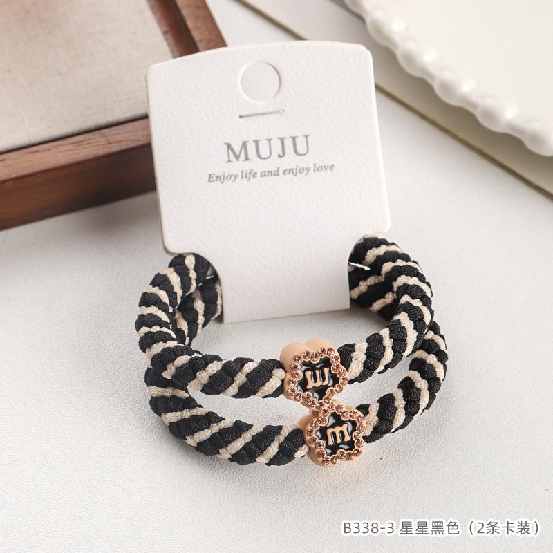 [Carga de tarjeta] sensación de alto nivel coreano de cabello de código de barras de moda de alta elasticidad de cabello anillo de cabello correa de cola de caballo