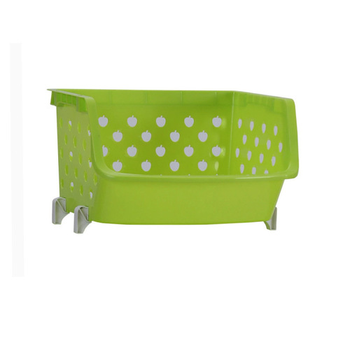 Kitchen plastic shelf floor-standing multi-layer stackable snack storage rack multi-purpose vegetable and fruit basket storage basket