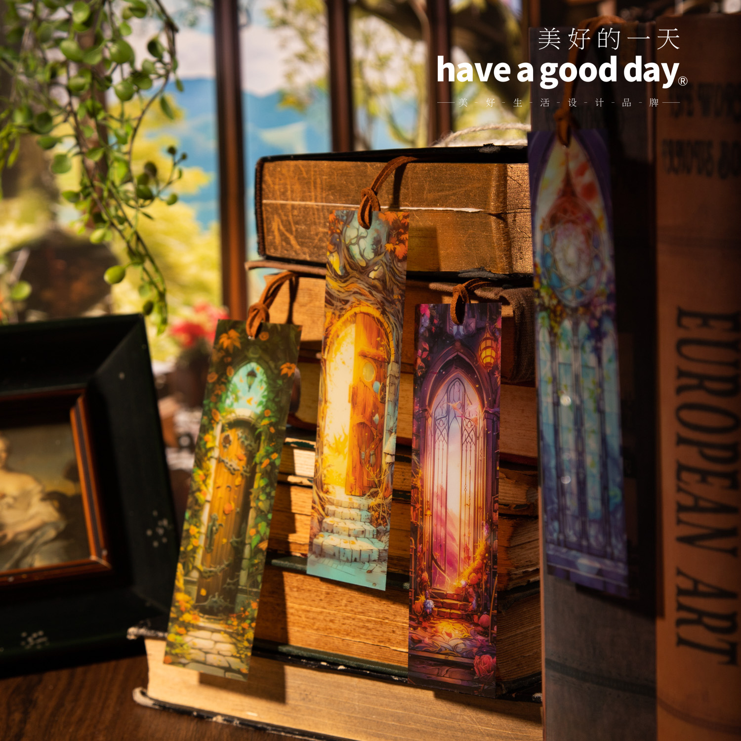 Un buen día creativo marcadores de PVC libro de sueños ventana de la mente tarjeta de lectura retro diy tag