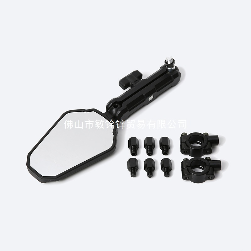 Espejo retrovisor de aleación de aluminio de motocicleta gran campo de visión retrovisor plegable espejo retrovisor universal espejo retrovisor accesorios