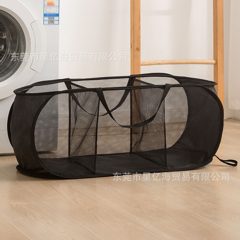 跨境可折叠脏衣篮家用布置物衣物脏衣服脏衣篓分格洗衣篮杂物收纳|undefined
