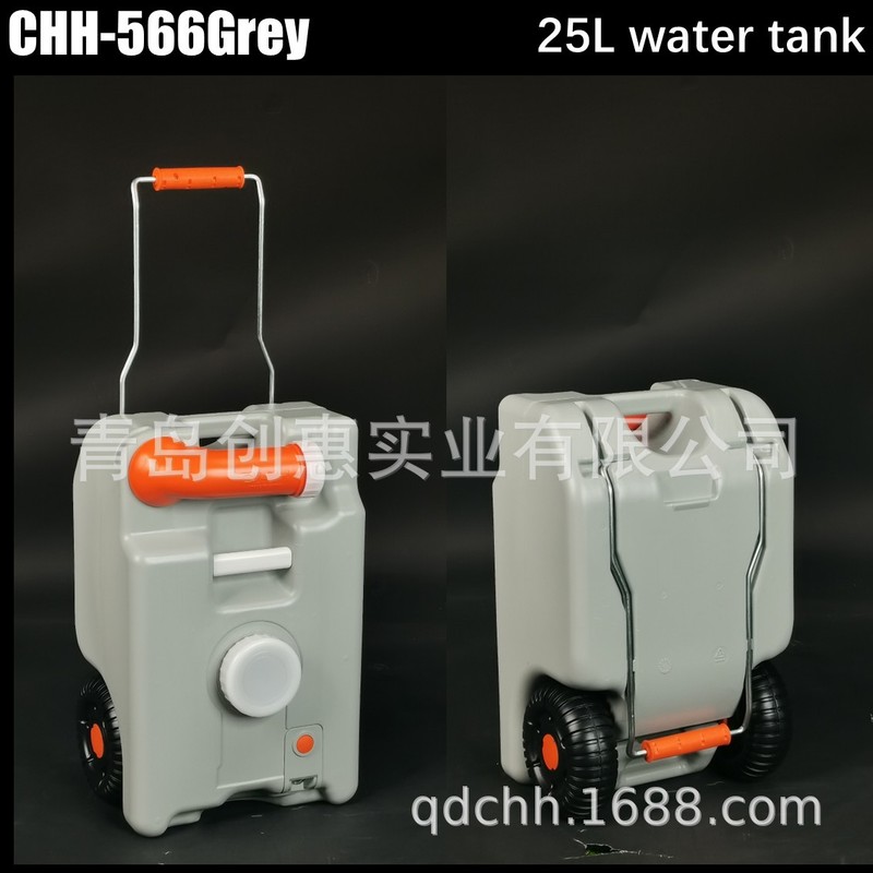 RV キャンプボートレジャー屋外活動折りたたみトロリーモバイルプラスチック水タンク 25L 車輪付きポータブル水タンク|undefined