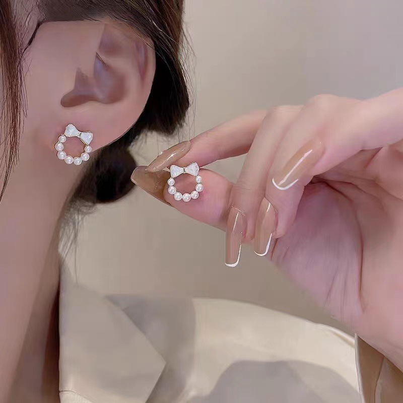 1 Pair Sweet Geometric Heart Shape Flower Plating Inlay Alloy Zircon Ear Studs display picture 3