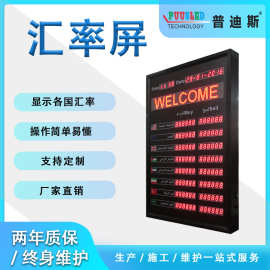厂家直供LED国外汇率价格显示屏 led显示数码管屏 LED汇率兑换屏