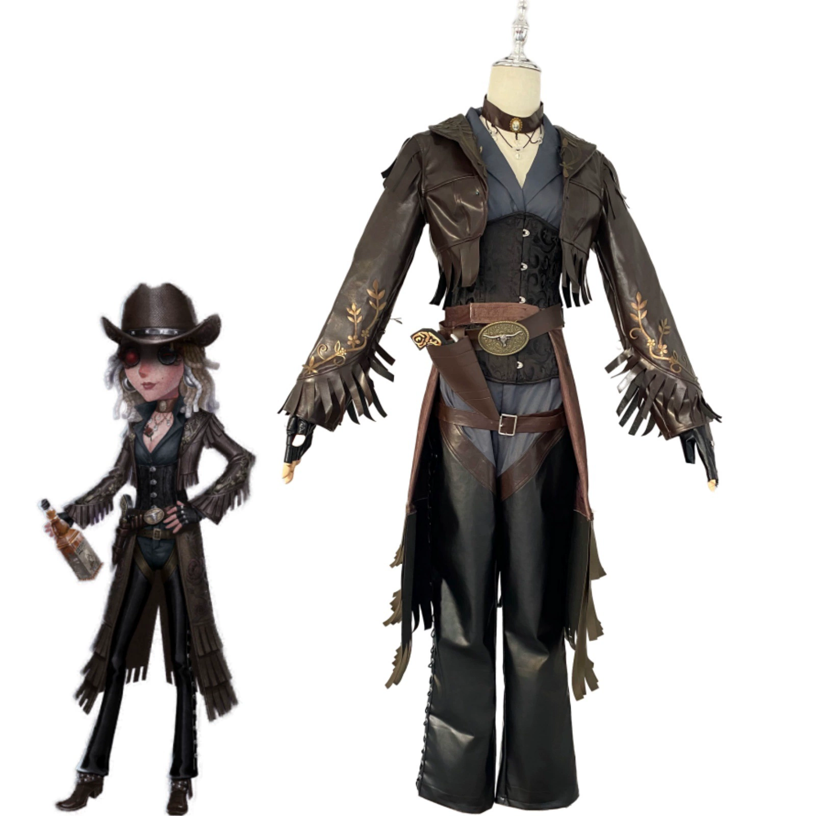 Косплей‑костюм (The Fifth Personality) Bartender Black Rose, костюм + аксессуары, размеры S–XXL