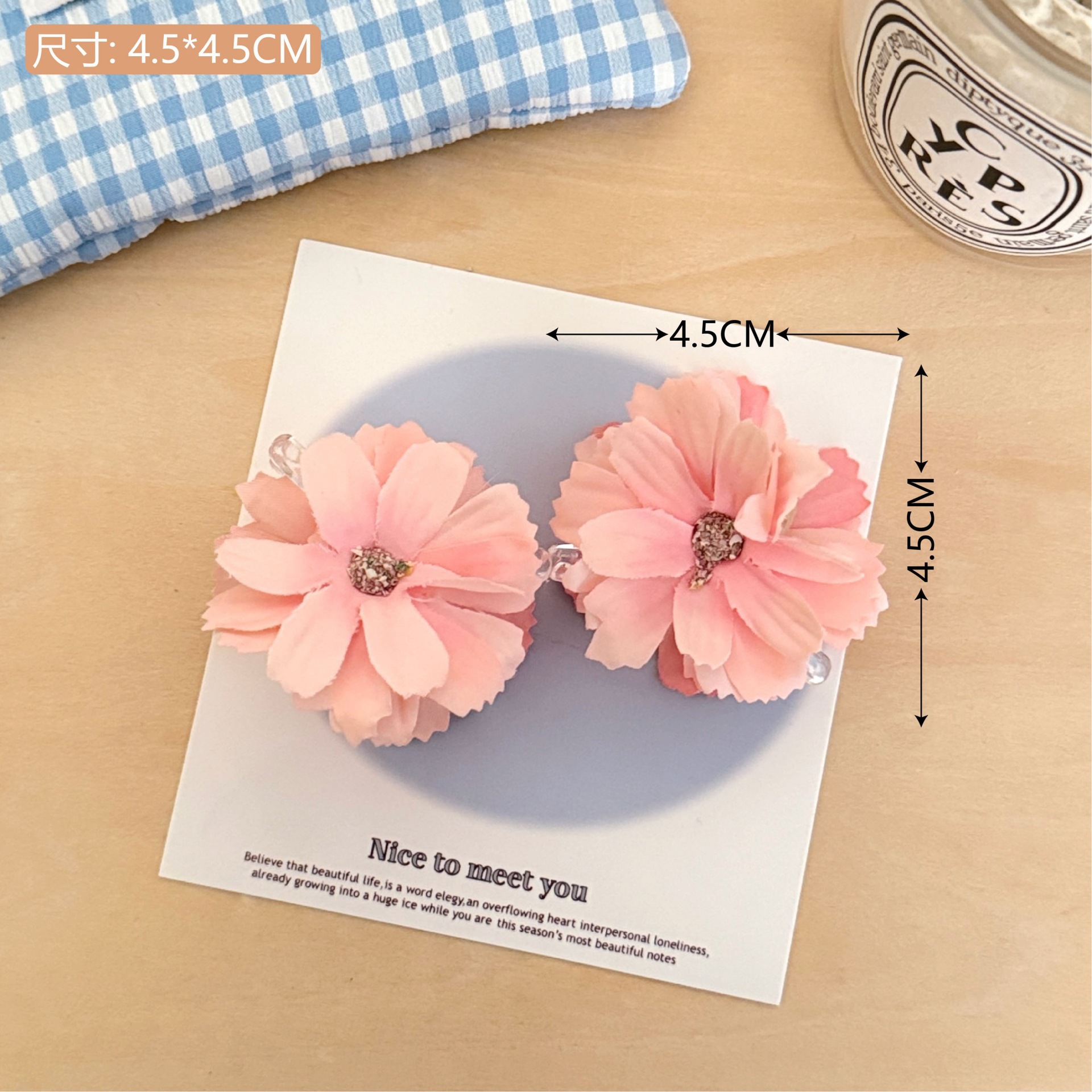 Simulación super inmortal lirio clip de cabello adornamiento de cabello de alto nivel detrás de la cabeza rascar clip de pescado sensación de buceo clip de atmósfera