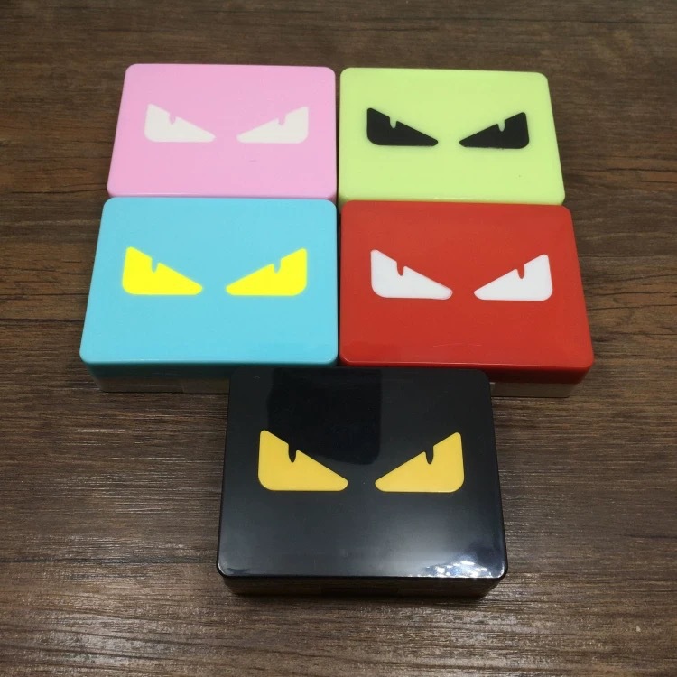 可爱卡通小恶魔便携简约美瞳盒眼镜盒隐形眼镜盒双联盒伴侣盒233