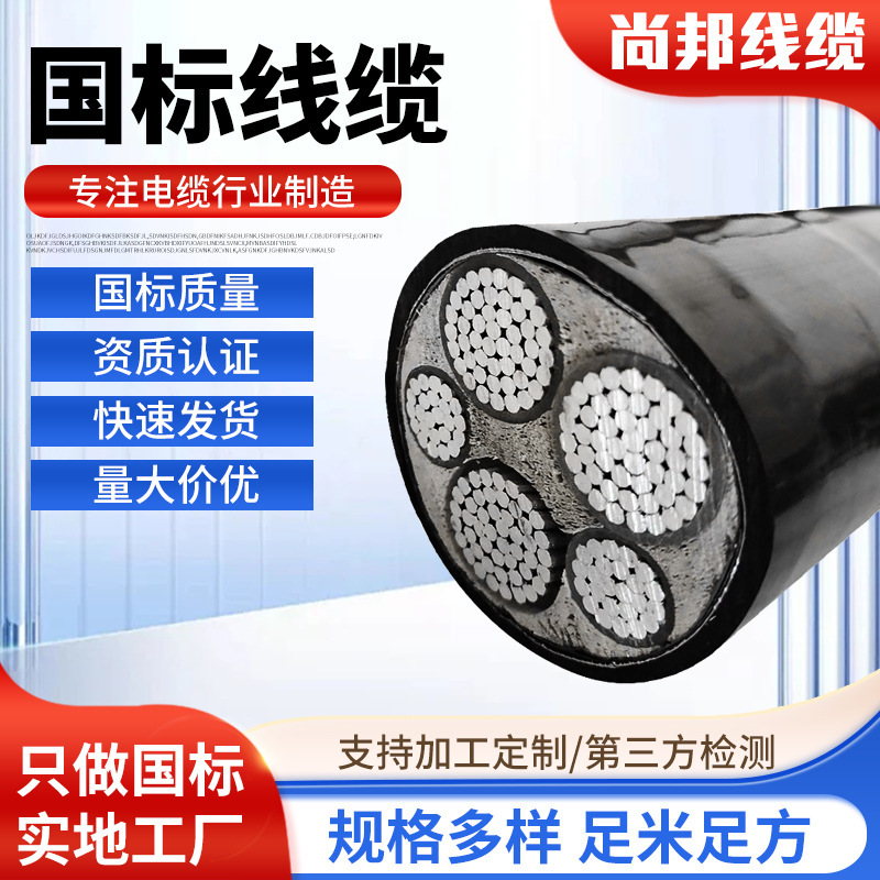 Cable 3-Core 4-Core Aluminum Cable Yjlv 5-Core 16/25/35/50/70/95/120 Square mm Flame-Retardant Multi-Core Cable 3-Core 4-Core Aluminum Cable Yjlv 5-Core 16/25/35/50/70/95/120 Square mm Flame-Retardant Multi-Core
