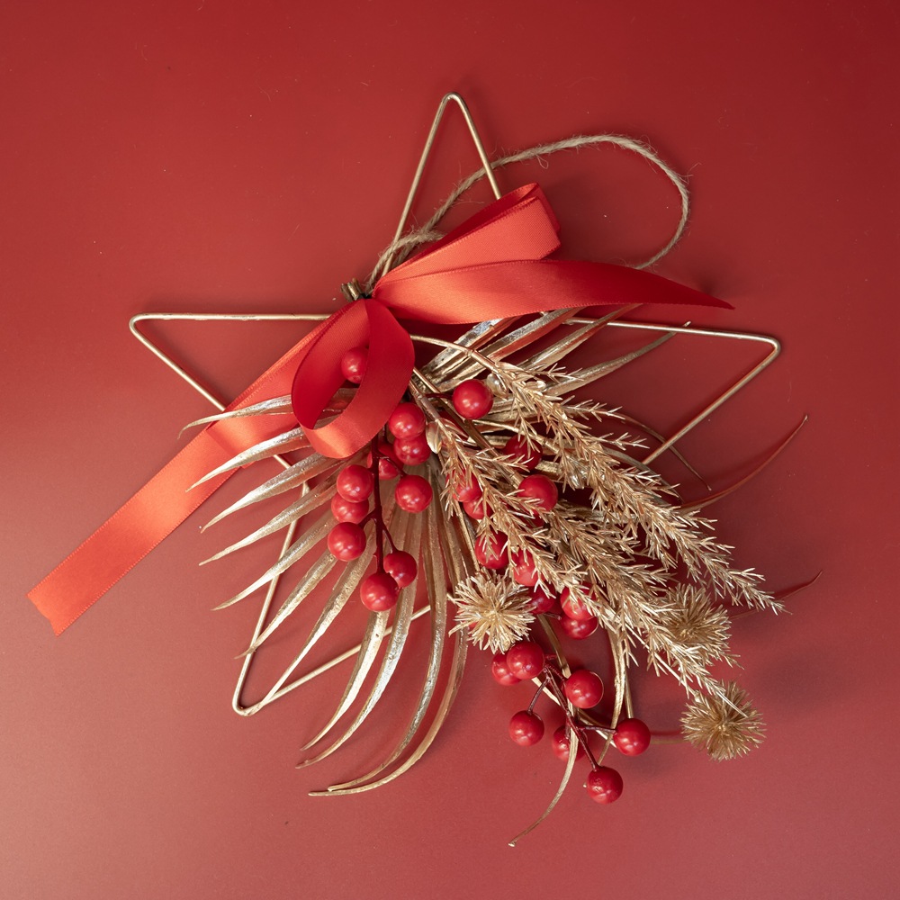 發財果年宵花冬青家居裝飾INS仿真花廠家跨境婚慶批發假花CF01087