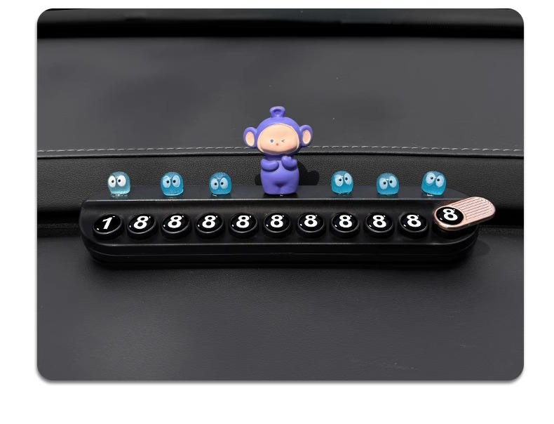 Car Temporary Parking Number Plate Women's Cute Mobile Car Mobile Phone Plate Car Ornaments Decoration Supplies