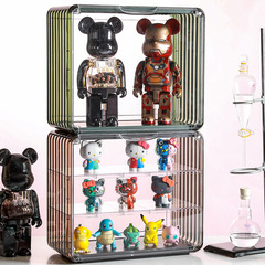 手辦展示盒透明可疊加防塵櫃盲盒收納架子玩偶娃娃積木熊樂高擺櫃