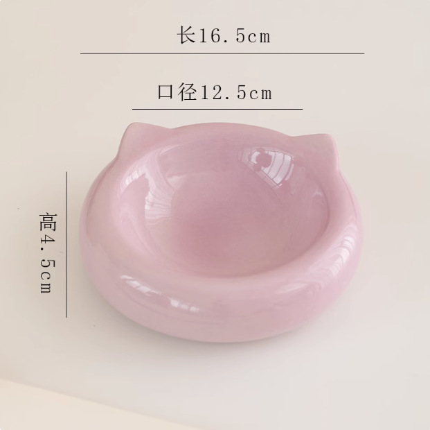 깊은 원형 평면(고양이 귀) 애완동물 그릇 스타일 6