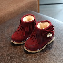 冬季防水兒童雪地靴中童加絨保暖女童棉鞋軟底防滑靴子1-3-5歲寶