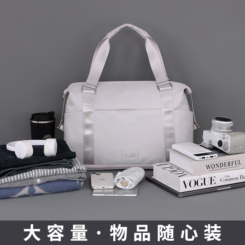 Bolsa de viaje simple transfronteriza portátil ligera de gran capacidad separación seca y húmeda expandible bolsa de embarque de viaje corto