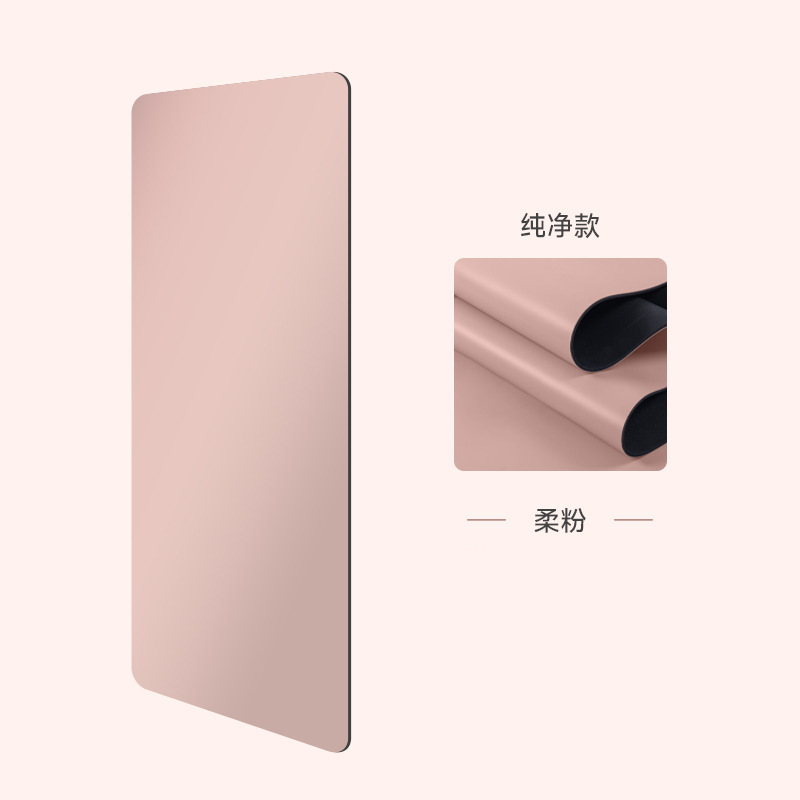 Alfombrilla de yoga de caucho natural PU, para Pilates y fitness, antideslizante, insonorizada, absorbe el sudor, uso doméstico