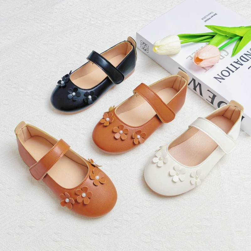 Кожаная обувь для девочек, новые летние туфли принцессы для девочек, студенческая обувь в корейском стиле, повседневная обувь