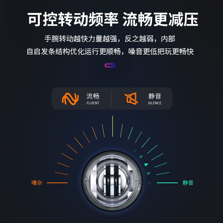 跨境腕力球磁力发光彩灯手指握力器陀螺训练健身减压握力球批发|undefined