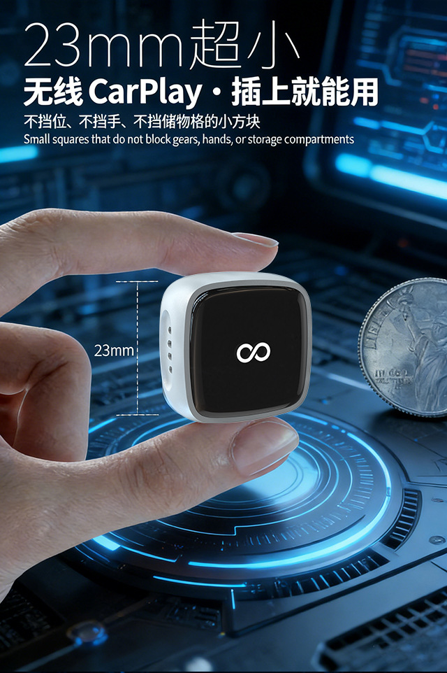 Cross-Border 2-in-1 Carplay Box Wired to Wireless Android Auto Adapter Car-Machine Interconnection Box