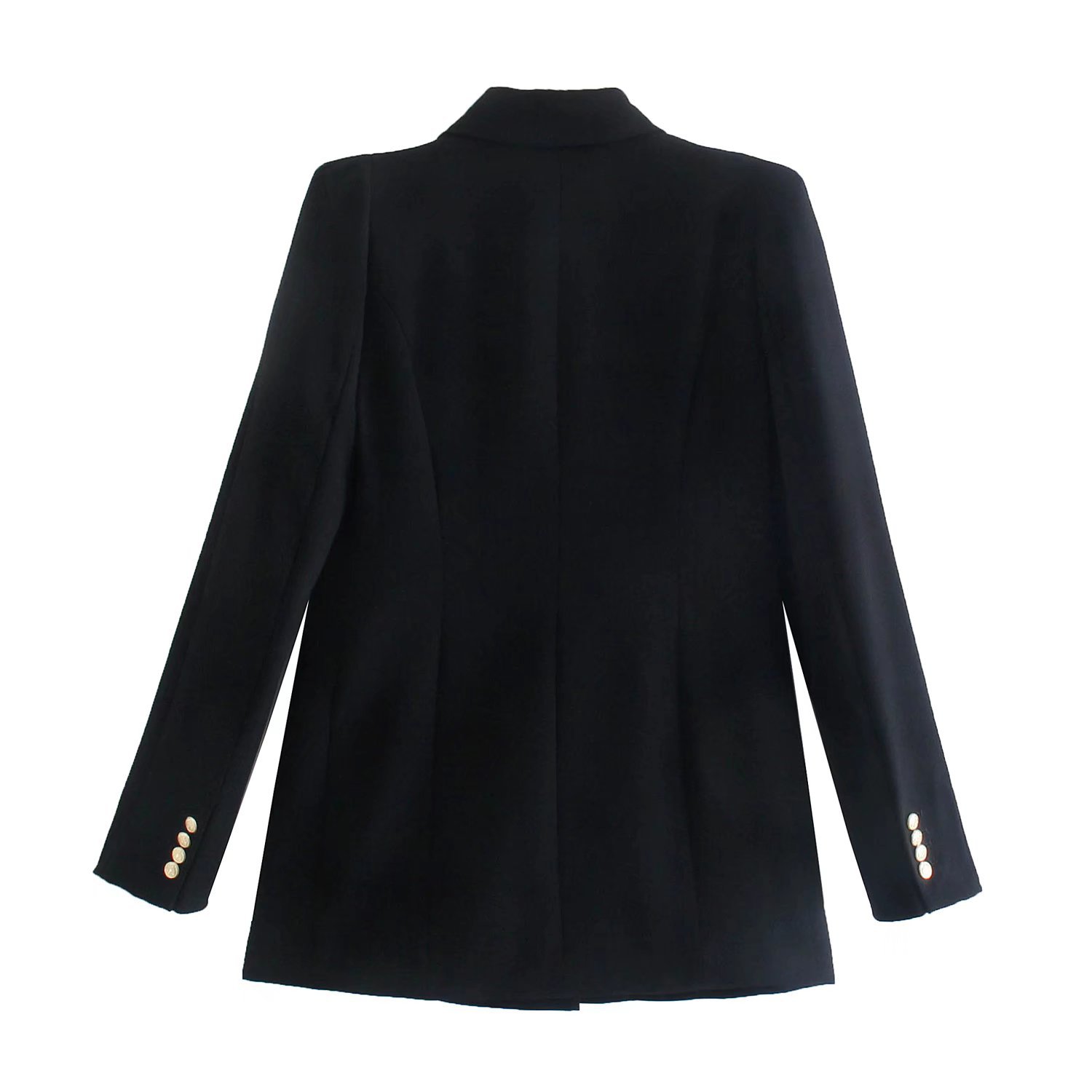 Commuter Double-Breasted Slim Metal Button Suit Jacket NSAM109148