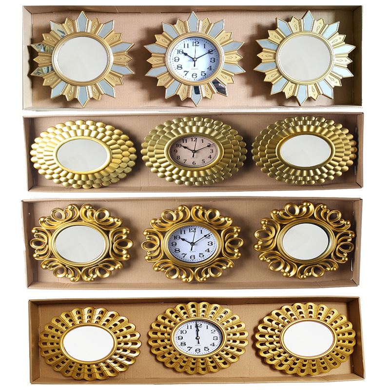 Reloj de pared europeo/americano moderno simple, reloj triple decorativo, reloj de cuarzo creativo de moda para sala/comedor