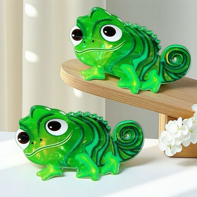 Cartoon lizard grip clip non-slip green shark clip cute horsetail clip funny animal hair clip creative hair accessories wholesale