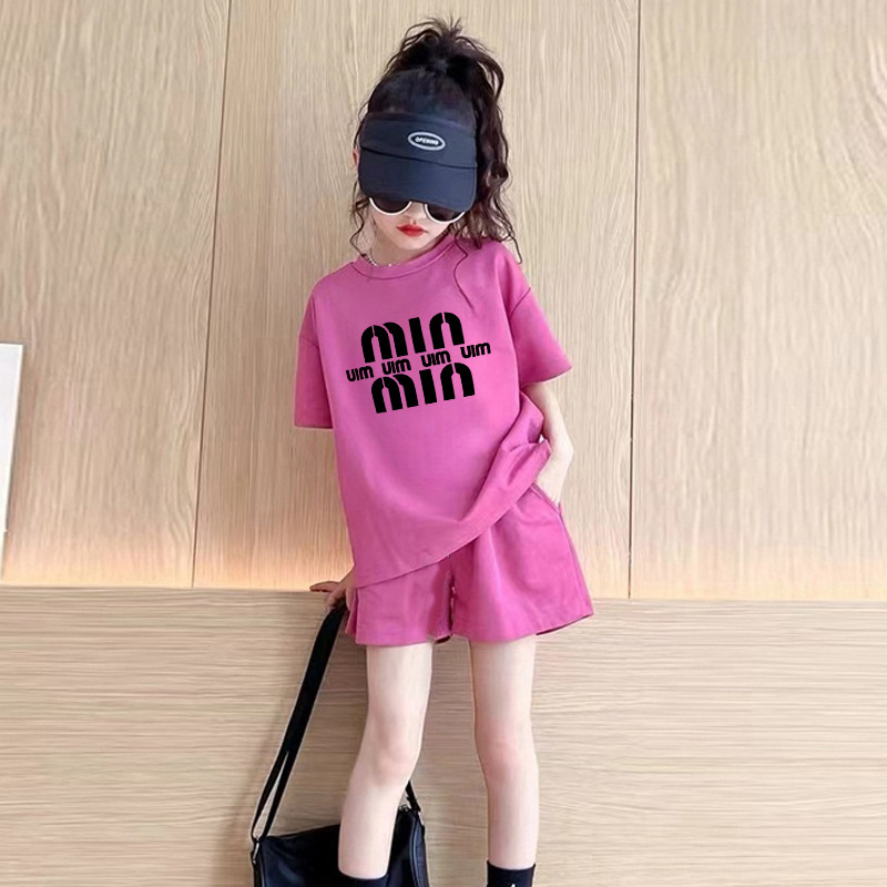 Girls' Outfit 2026 New Stylish and Fashionable Spring-Summer Children's Clothing Set for Girls, Casual Sports Two-Piece Set
