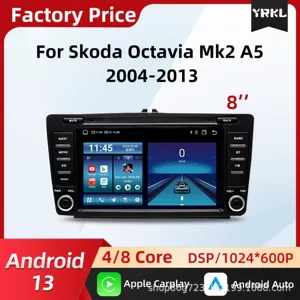 Skoda Octavia Mk2 A5 üçün 8 düym Android Böyük Ekran Bluetooth Radio Mp5