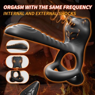 Yezakura Cross-Border Vibrating Semen Locking Ring Men's Penis Ring Anti-Ejaculation Delay Men's and Women's Resonance Fun Adult Sex Products