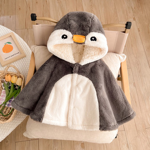 Baby Autumn and Winter Clothes, Super Cute Cloak, Velvet and Thickeneded, Cute Baby Outwear, Late Autumn and Early Winter Outings, Windproof and Warm