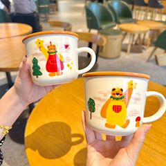 High-Beauty Retro Ceramic Cup Opening Event Gift Box for Girls Wedding Anniversary Handout Wholesale Water Cup