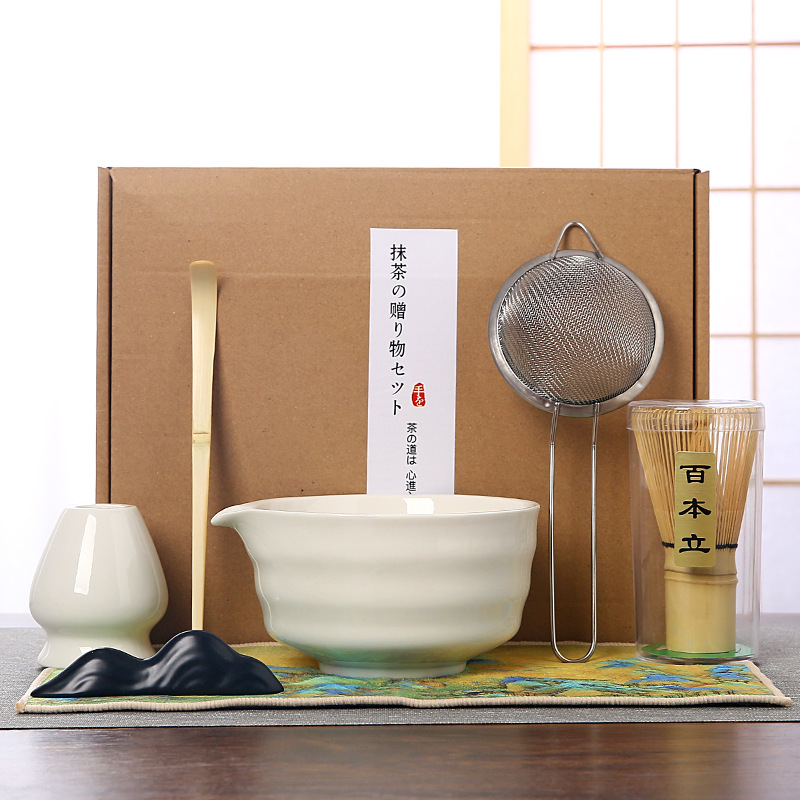 Transfronterizo exclusivo para el set de té Matcha japonés caja de regalo de té Matcha cepillo de té de 100 libros de té Matcha de la dinastía Song