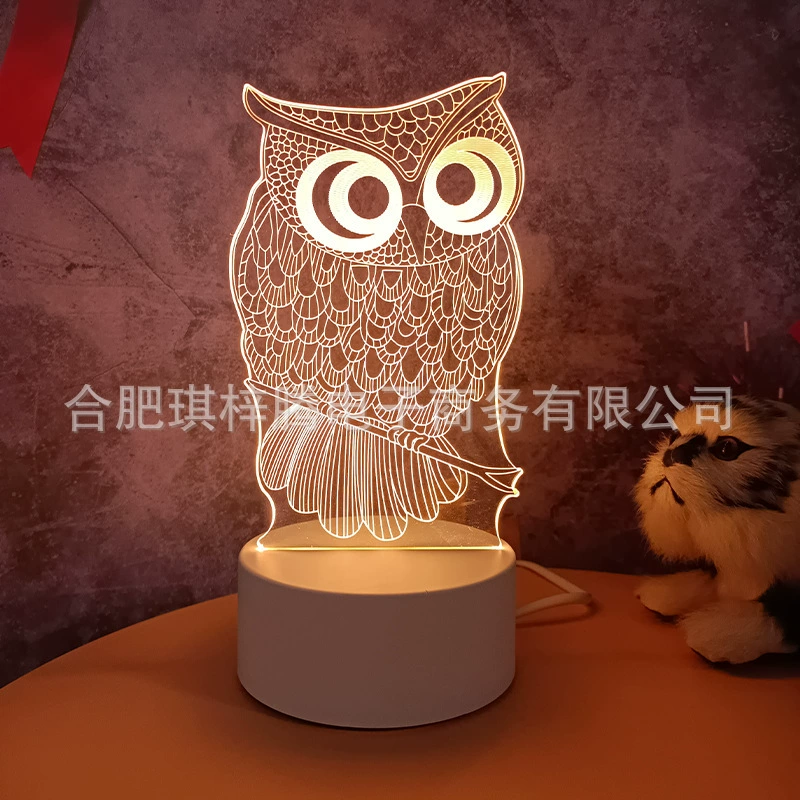 Ins Creative warm soft light bedside Creative Night Light Decoration Music Ack Lights 3D Night Light Wholesale