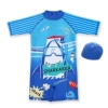 Royal blue shark print