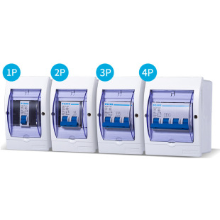 Air Switch Household 1P2P3P4P Air Circuit Breaker Overload Protector with Waterproof Box Set Wholesale