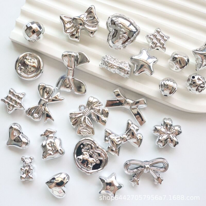 金属スルーホールアクリルミックスルースビーズアクセサリー diy パターン多用途チェーンビーズジュエリーアクセサリー|undefined