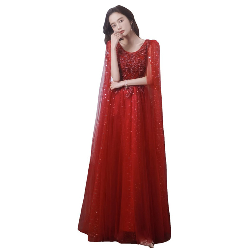 Vestido de noche de alta gama para mujer, vestido para banquete, nuevo modelo 2026 para novias, atuendo elegante y sofisticado para presentaciones. image 5