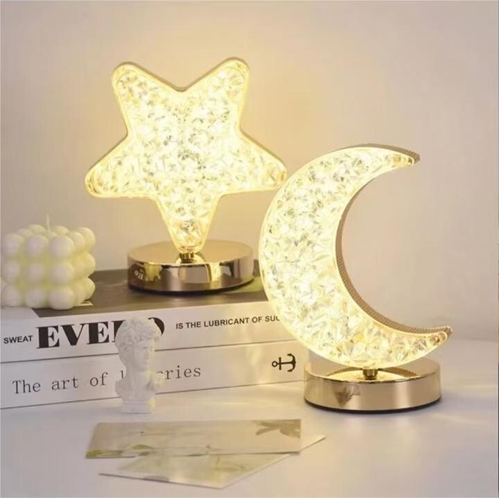 Creative Gift Star Moon Night Light Touch Three-Color Charging Atmosphere Light Bedroom Birthday Gift Night Light Creative Gift Star Moon Night Light Touch Three-Color Charging Atmosphere Light Bedroom Birthday Gift Night Light