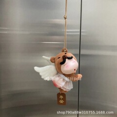 【植绒款】也没有那么可爱啦天使屁屁熊小新蜡笔小新汽车挂件摆件