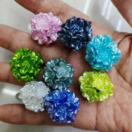 个性重工珍珠系花球花珠 DIY手工串珠散珠串笔手机链挂件饰品配件