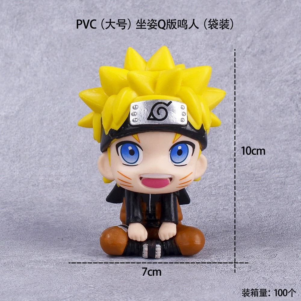 PVC Figure Set (Naruto) — Kakashi, Naruto, Sakura Desktop Ornaments, Multi‑pose Kit