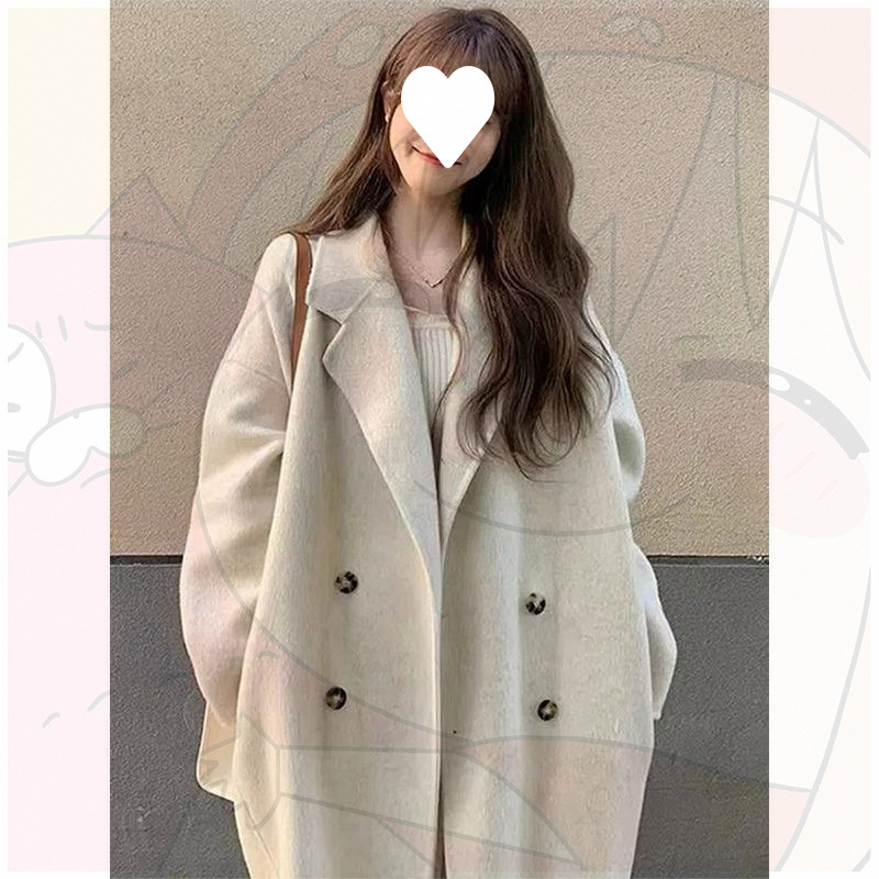 윈드 브레이커 2024 올해 새로운 여성 작은 인기 봄과 가을 헵번 바람 코트 높은 감각 긴