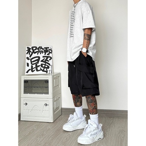 Men's Summer Thin Large Size Functional Windproof Waterproof Work Shorts Loose American Casual Five-Finger Pants