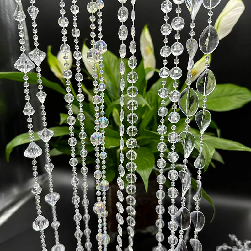 Acrylic bead curtain line curtain wedding road lead crystal string wedding scene stage ceiling decoration diy door curtain partition