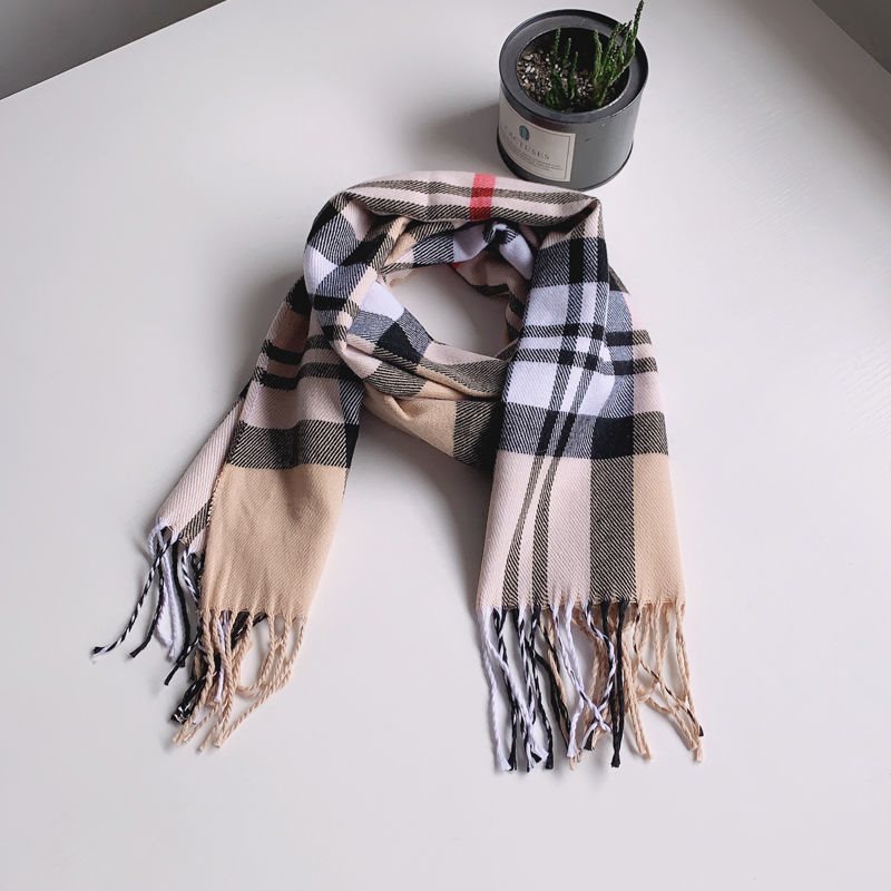Baby autumn children's classic plaid scarf for boys and girls, tassel extended scarf, winter_voghion.com
