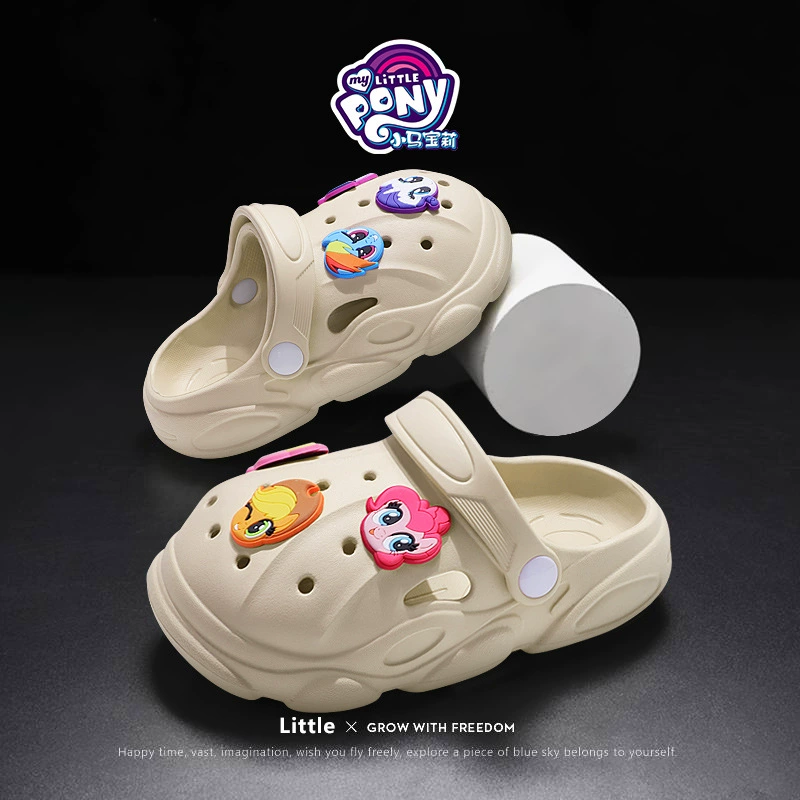 Новые пещерные туфли Pony Poly EVA Родительские мультяшные туфли для детей Взрослые внутренние и наружные нескользящие пляжные туфли